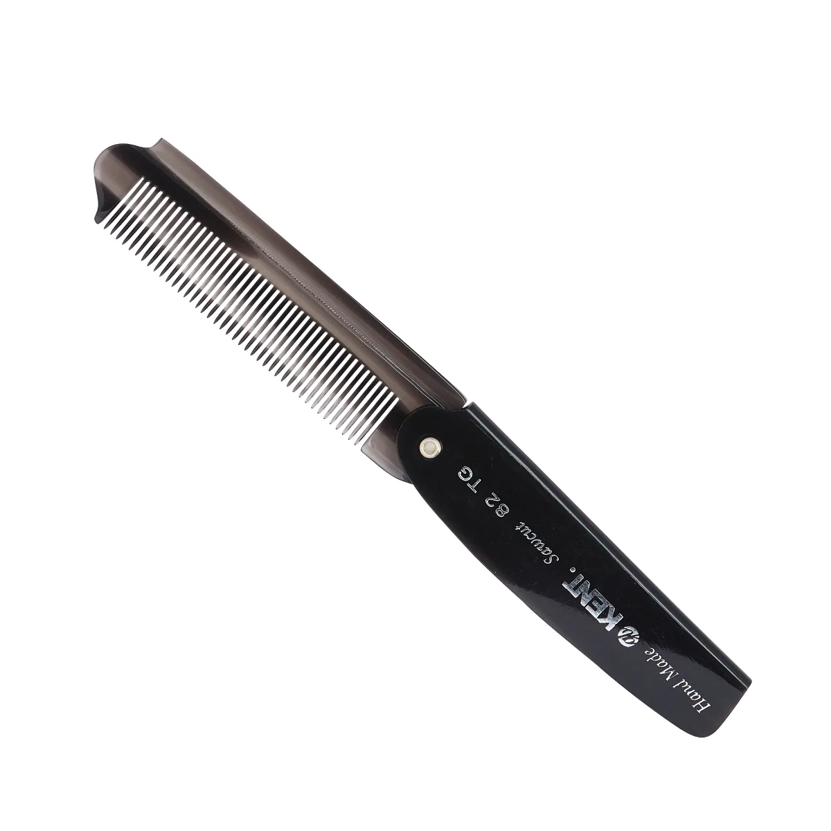 A82TG Graphite Edition – Handmade 90mm Men's Folding Comb For Fine Hair