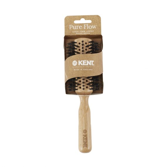 Kent Brushes LPF5 - Pure Flow Large Vented 35mm Bristle Nylon Mix Round Hair Brush