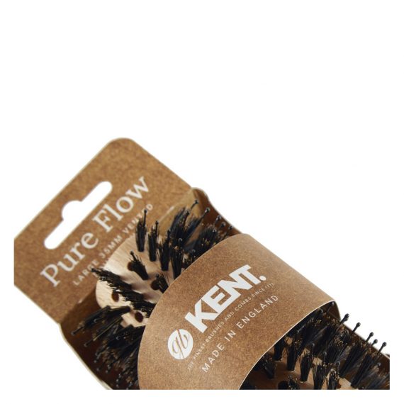 Kent Brushes LPF5 - Pure Flow Large Vented 35mm Bristle Nylon Mix Round Hair Brush